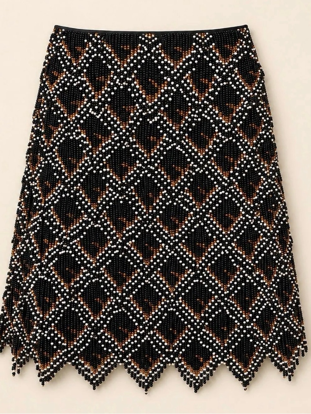 Fendi Beaded Leather Skirt - MSRP 6600 - size 40